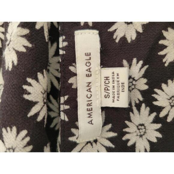 American Eagle Outfitters small black with white flowers sleeveless maxi dress - Picture 4 of 6